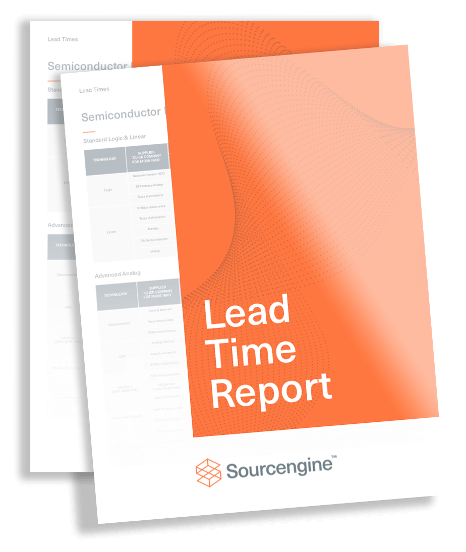 lead time report with sourcengine logo