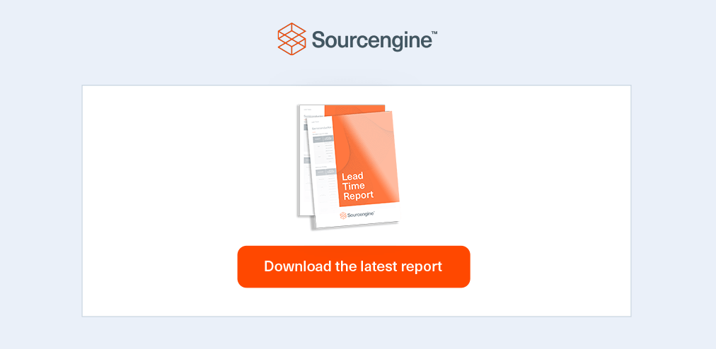 sourcengine logo with button that says "download the latest report"