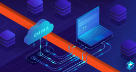 Graphic image of a laptop connected to a circuit board and downloading things from China, which is in the cloud. Learn more about solving a closed b2b market with Sourcengine, the e-commerce marketplace for electronic component buyers. 