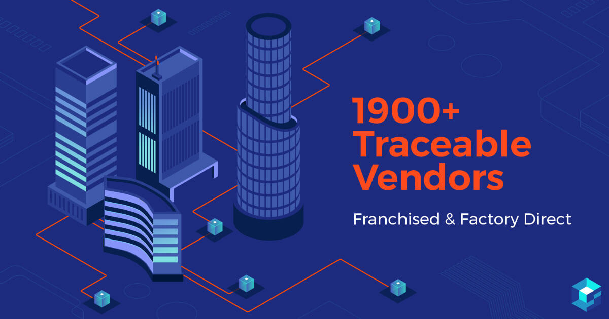 Image with 1900+ traceable vendors printed on it. Since then, Sourcengine now has 3,000+ traceable vendors and offers a 3-year warranty on all electronic components purchased through the marketplace.