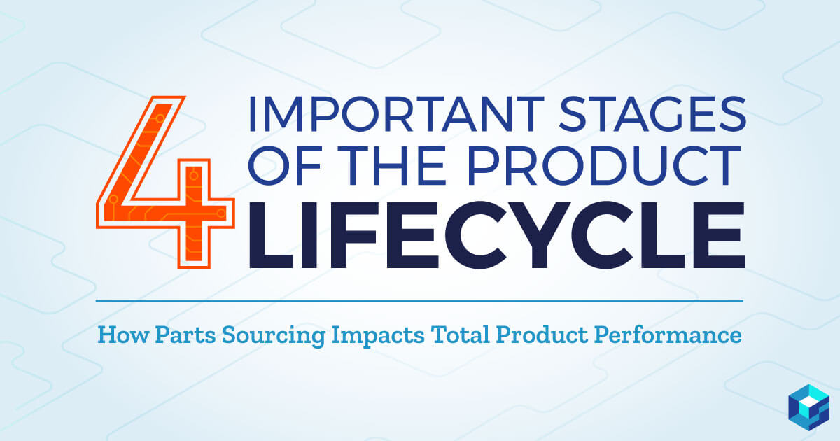 Graphic with 4 important stages of lifecycle printed on it. Are you sourcing parts for your new product? Take a look at Sourcengine's BOM tool to help with that.