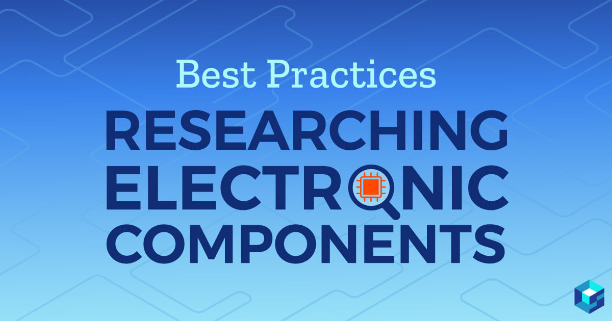 Image with researching electronic components printed on it; learn more about supply chain and procurement options at Sourcengine; upload BOMs and receive alternates on your list of parts.