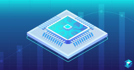 Graphic image of a microchip. Learn more about the semiconductor industry as well as procure component parts at Sourcengine. 