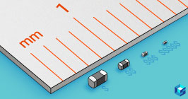 Graphic image of ruler denoting miniaturization. Learn how the size of capacitors will drive the market forward, and see what you can do with Sourcengine.