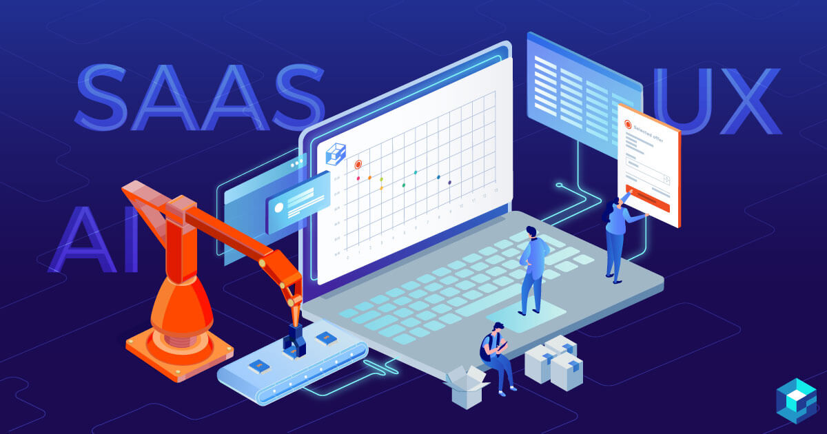 Graphic with SaaS, UX, and AI on it denoting various trends in the electronic component industry. Here's what to focus on and how Sourcengine can help you meet all your procurement needs in the electronic components industry.