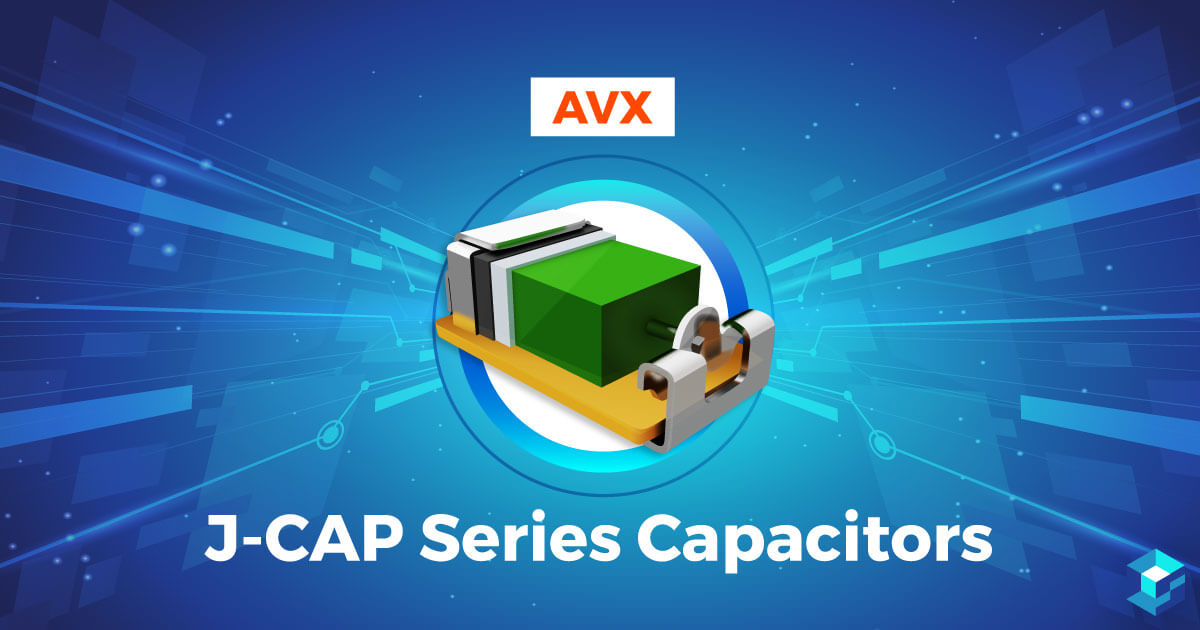 AVX J-Cap Series Capacitor with the name of it on image; Sourcengine has plenty more information about electronic components, including best pricing, on its e-commerce marketplace.