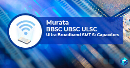 Graphic image with Murata BBSC Ultr-Broadband SMT Si Capacitor printed on it; learn about this component at Sourcengine, the leading electronic components marketplace.