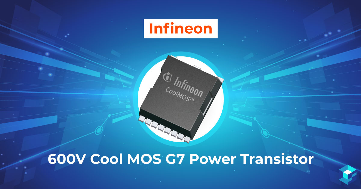 Graphic with Infineon 600V Power Transistor on it; search Sourcengine's offerings of power resistors. 