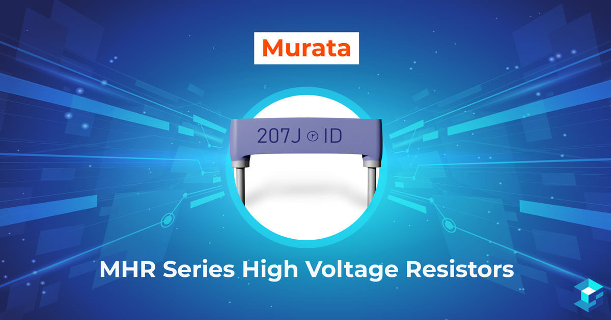 Graphic with Murata MHR Series High Voltage Resistors printed on it; take a look at all of Sourcengine's offerings of electronic components.