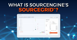 Image with Sourcengine's Source Grid displayed. Use this tool for electronic component buying. 