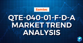 Tile with Samtec's QTE-040-01-F-D Market Trend Analysis displayed on it. Learn more about Sourcengine's lifecycle articles for components. 
