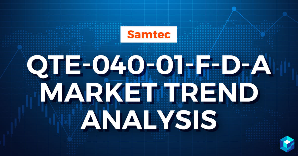 Tile with Samtec's QTE-040-01-F-D Market Trend Analysis displayed on it. Learn more about Sourcengine's lifecycle articles for components.