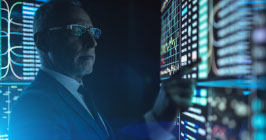 A CEO oversees a computerized board display telling him vital information about his company's supply chain; find out why CEOs must digitize the supply chain in 2020