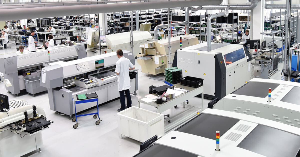 Contract manufacturer working on the development floor; SME OEMs should consider fortifying their supply chains with the Sourcengine marketplace.