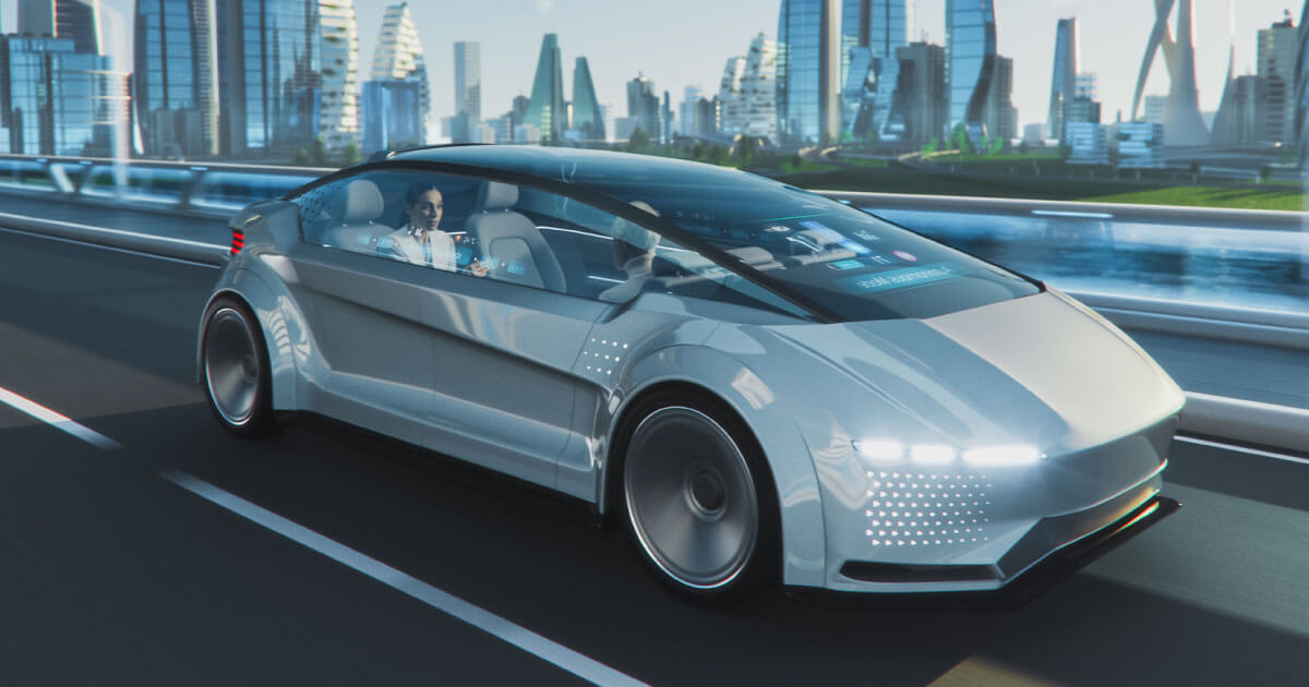 Autonomous car taking a passenger to a specified definition; Microchip Technology's CoaXPress 2.0 is a versatile component with many applications in the automotive and robotics spaces. See it here on Sourcengine.