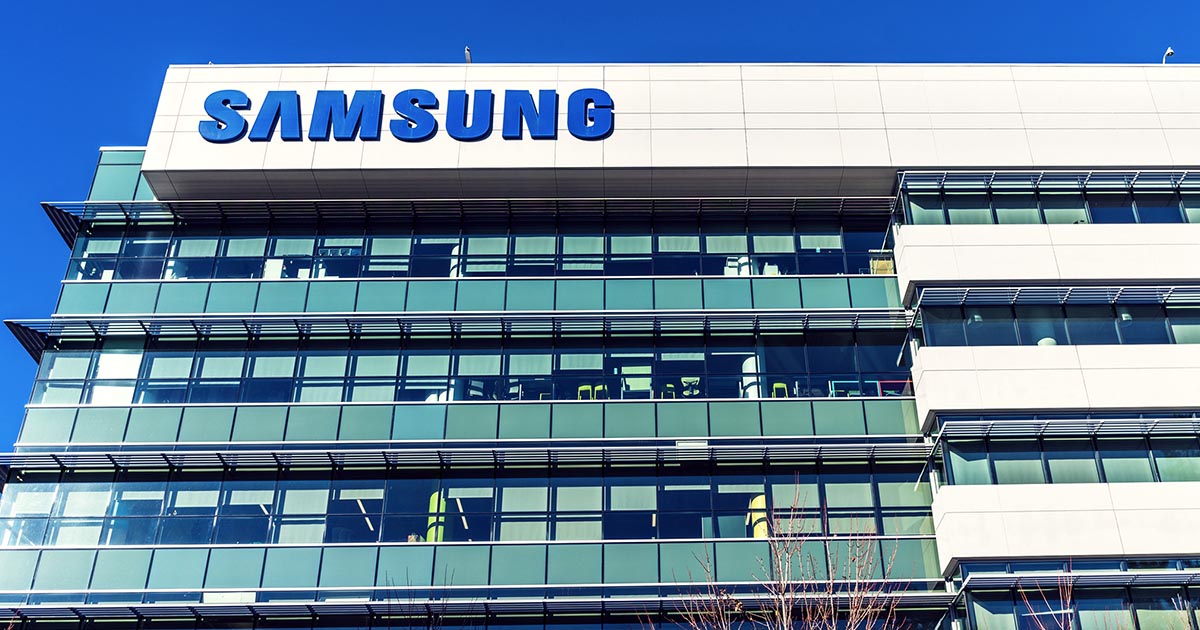 Samsung corporate office building; Samsung's new U.S. facility may help bolster the supply chain route. Until then, professional buyers can look to sourcengine.com for their procurement needs.