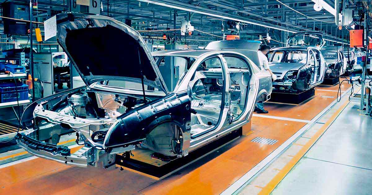 Car on assembly line; the South Korea government is investing $178 billion dollars into its auto chip manufacturing process to counteract the semiconductor shortage. To procure your components during the semiconductor shortage, check out sourcengine.com.