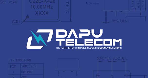 Dapu Telecom logo on display; Dapu is a franchise line on Sourcengine and provides great availabilities and lead times for purchasers buying oscillator components.