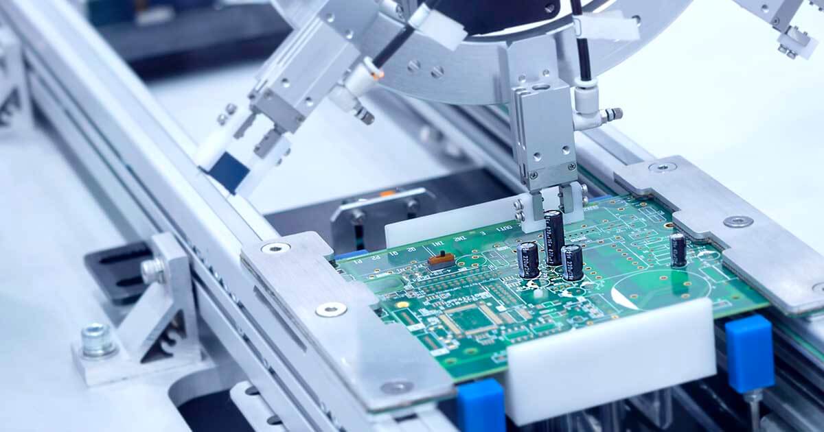 Printed Circuit Board (PCB) Being Assembled