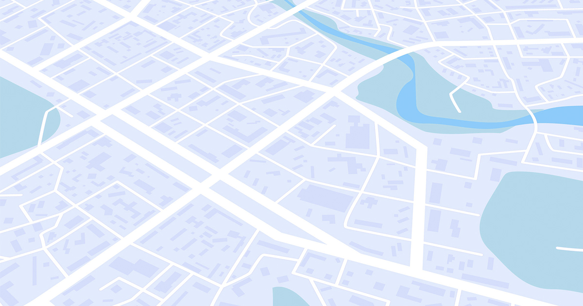 A vector map of a nondescript contemporary urban area | Sourcengine