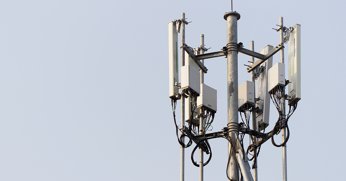 The top of fifth-generation mobile network (5G) tower | Sourcengine