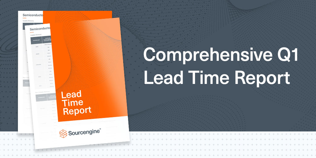 A graphic with text reading “Comprehensive Q1 Lead Time Report” and a digital mock-up of the report.