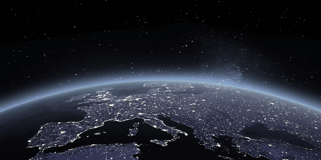 A photo of Europe taken from space.