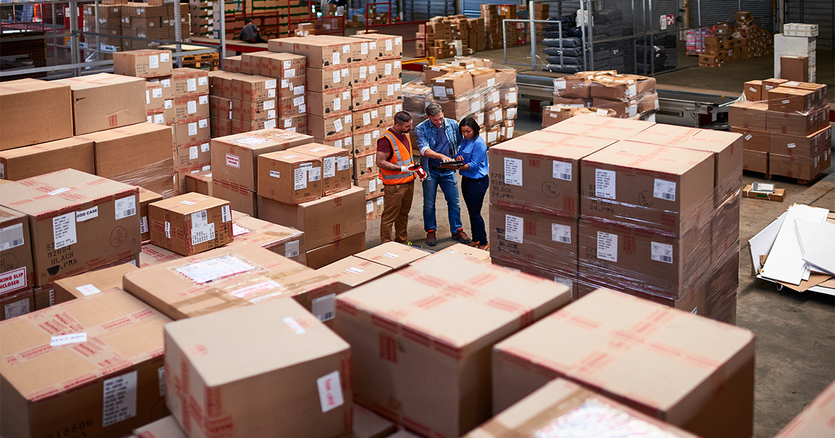 Excess stock in a warehouse