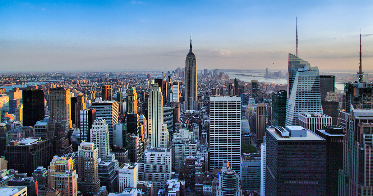 Skyline view of New York City