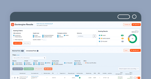 View of Quotengine's user window