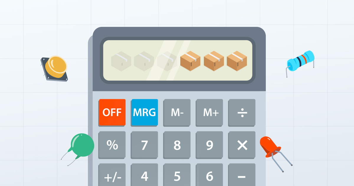 Graphic that shows excess on calculator