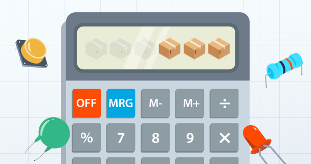 Graphic that shows excess on calculator 