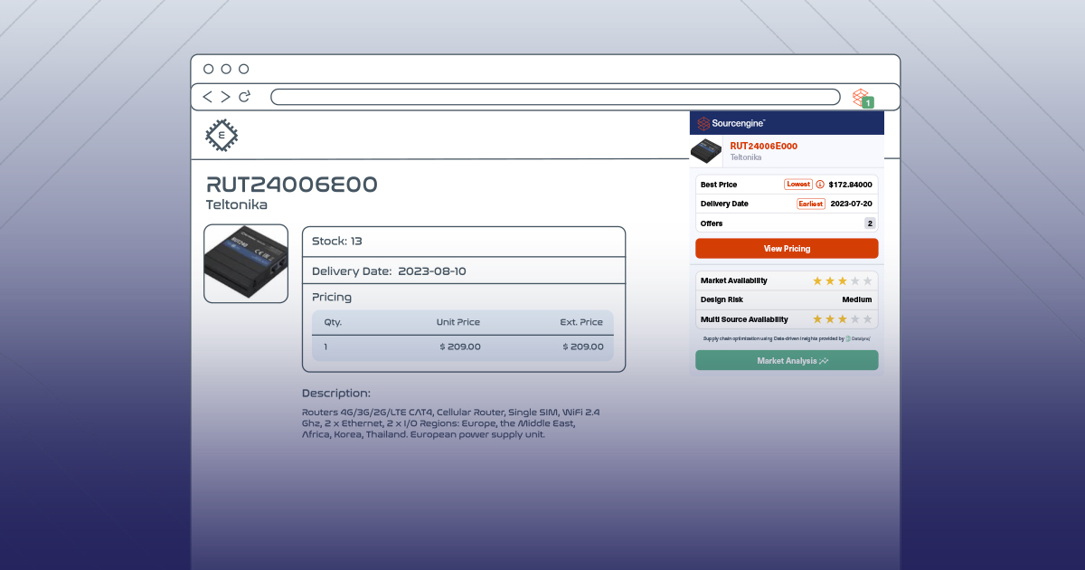 An image of the Sourcengine Web Browser extension