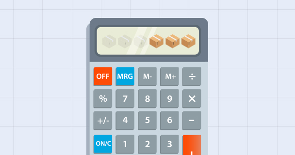 An image of a calculator surrounded by components 
